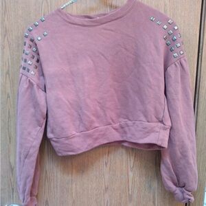 Chloe & Katie Studded Pink Sweatshirt